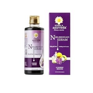 Kerala Ayurveda Neelibringadi Keram Hair Oil - 200 ml | Promotes Hair Growth | Strengthens Hair Root & Helps Reduce Hair Fall | Helps Fight Dandruff with Bringaraj, Amla & Coconut Oil