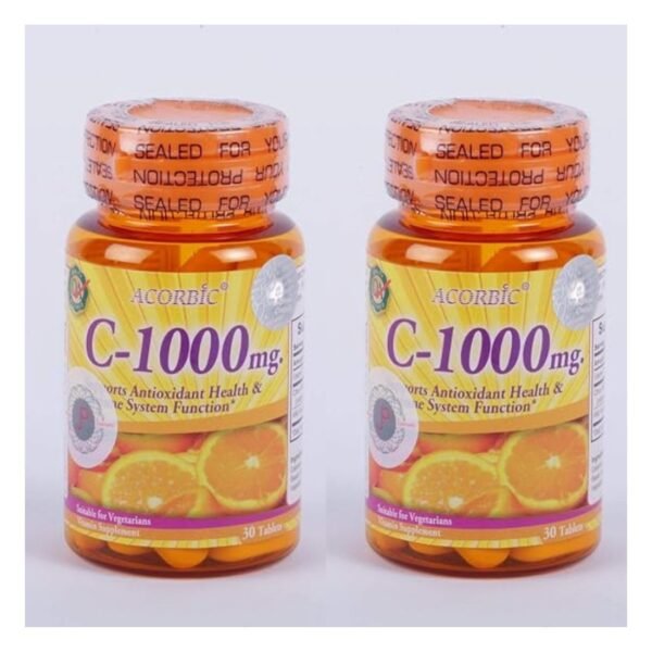 30 Pills Acorbic C 1000 Mg Vittamin C Supplement Bright Clear Faster Whitening Ascorbic Acid