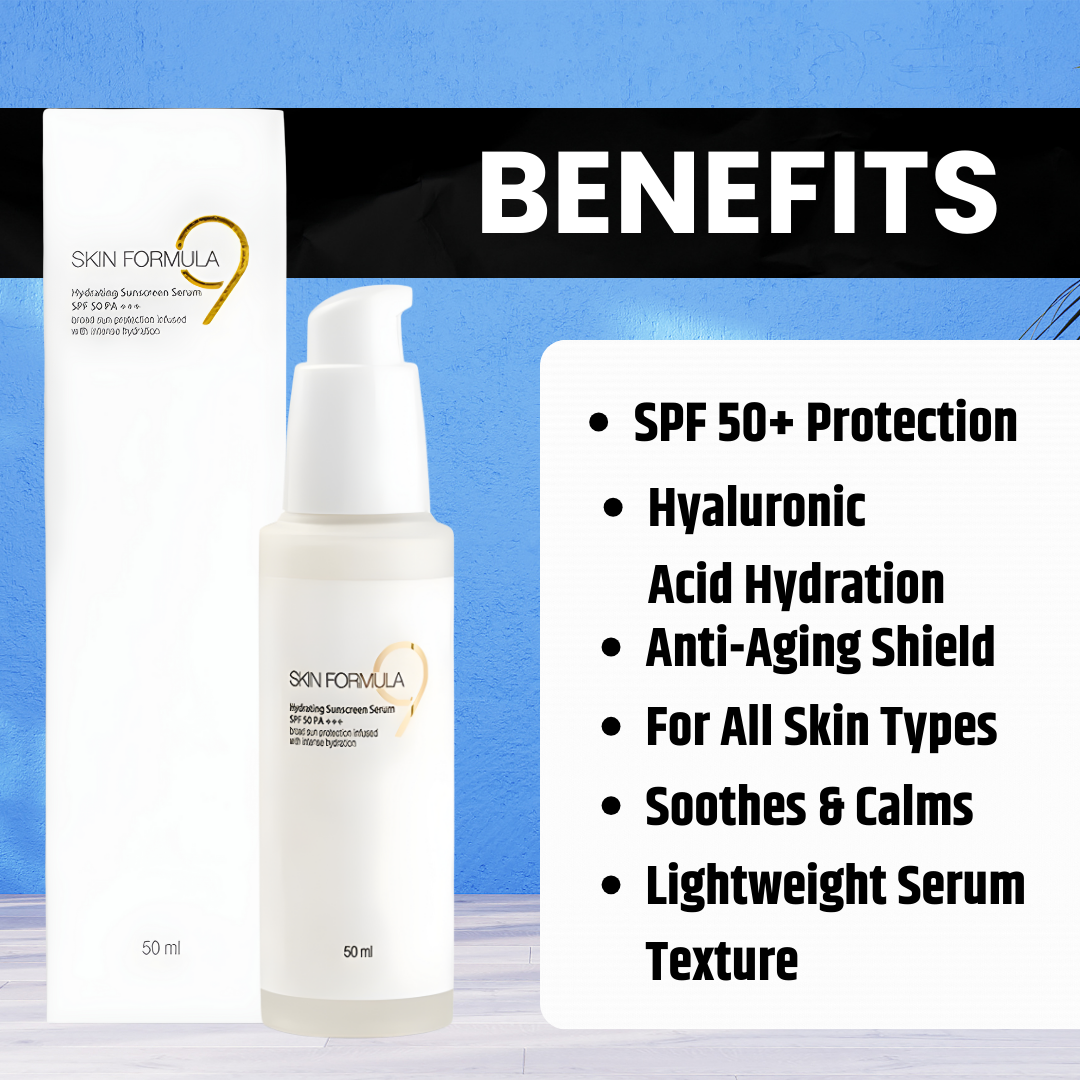Skin Formula 9 Hydrating Sunscreen Serum SPF 50+ 5. 50ml - Image 2