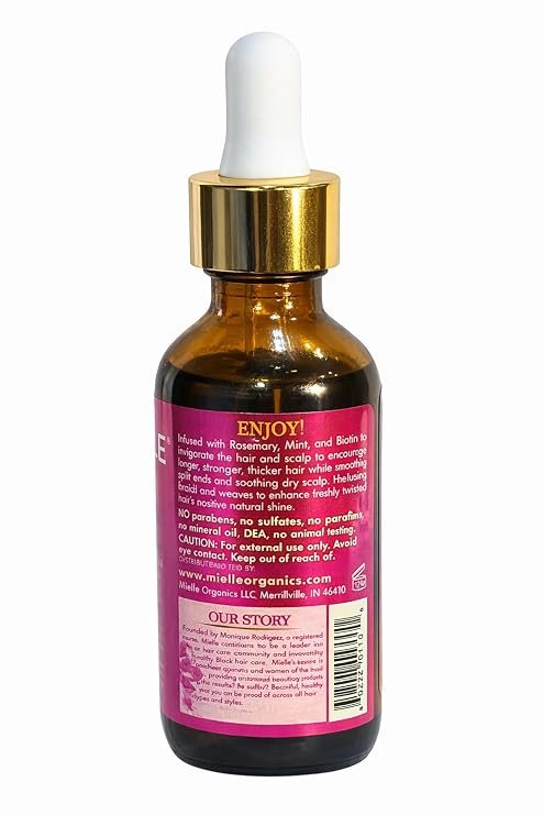 Mielle Natural Pomegranate & Honey Rosemary Mint Scalp Hair Oil, 59 ml - Image 2